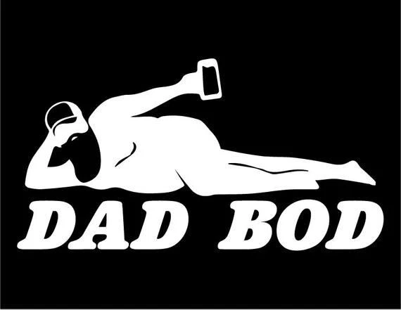 Dad Bod Vinyl Decal Sticker Real Men - Image 1 of 1