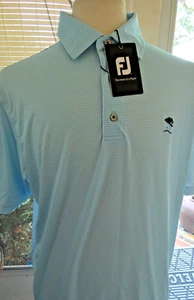 NEW FJ Men's 3-Button Short-Sleeve Polo Shirt, Blue Stripe, L - Picture 1 of 5
