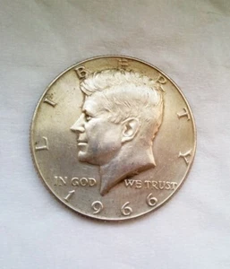 American Coin Silver Half Dollar Liberty United States of America 1966 - Picture 1 of 2