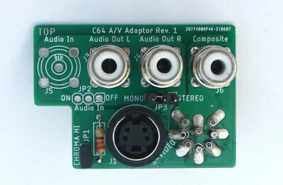 Commodore 64/128 ===> Audio/Video Adpater . Video Composite+Audio L/R + S-Video  - Bild 1 von 3