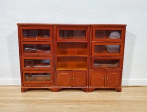 Dollhouse 3 Bookcases Lawyers Barrister 1:12 Miniature Furniture Bookshelves - Picture 1 of 5