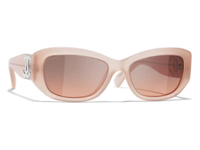 Chanel 5493-A C/1732 Women's Coral / Coral Gradient Sunglasses 55 x 18 x 140 - Image 1 of 4