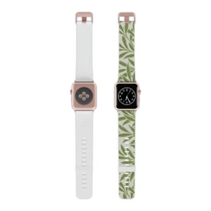 Green Leaves Watch Band for Apple Watch IWatch 38mm 40mm 42mm 44mm - Zdjęcie 1 z 25