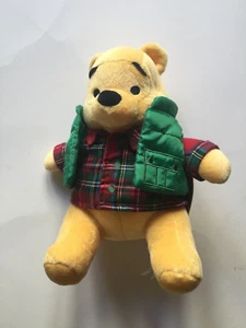AUTHENTIC DISNEY STORE WINNIE THE POOH HOLIDAY PLUSH 9" Removable Shirt & Vest - Picture 1 of 2