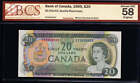 1969 Bank of Canada $20 &quot;Million Serial 3000000&quot; BCS AU-58 Original (BC-50a - N3