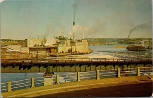 IRVING PULP MILL Reversing Falls ST. JOHN RIVER New Brunswick CANADA Postcard - Picture 1 of 2