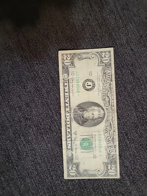 20 $Bill Star Note 1963A Federal Reserve And Miss Cut fancy number.J 00989546* - Image 1 of 4