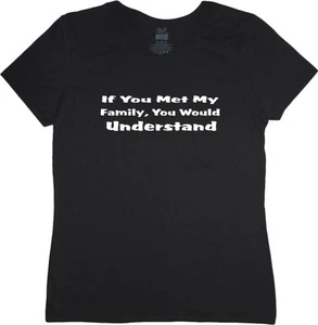 Ladies t-shirt funny saying crazy family women's size tee shirt - Picture 1 of 1