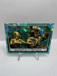 2023 Sapphire Sitting with Royalty /75 AQUA REFRACTOR #82 Star Wars - Picture 1 of 2