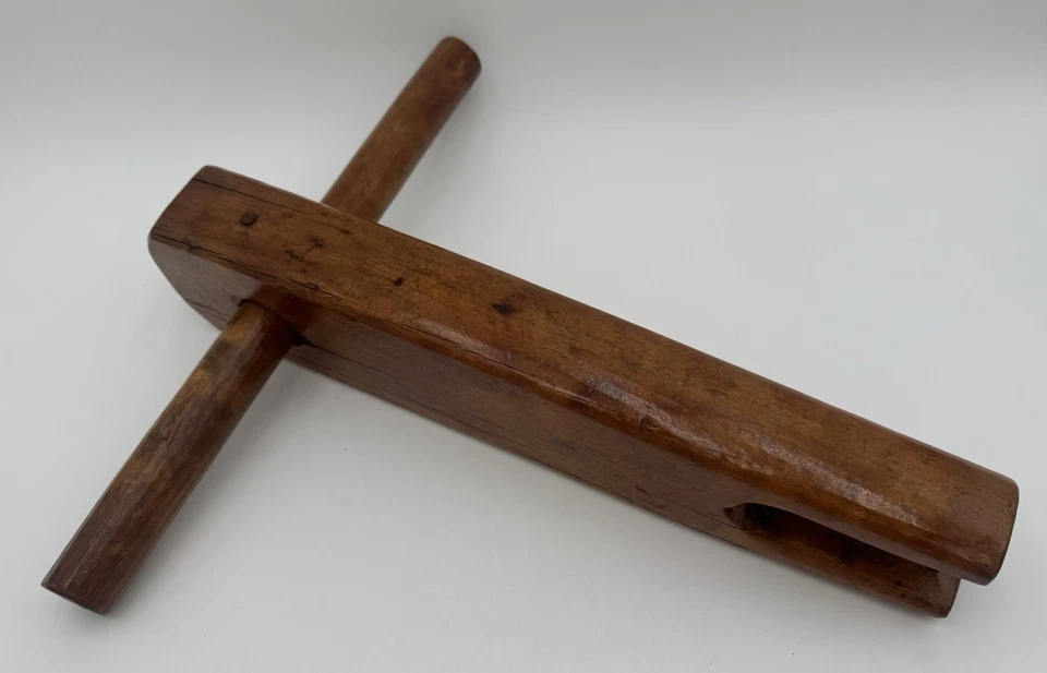ROPE WRENCH Tightener,Hickory,19th Century,Early Rope Bed,T Handle/16”Antique - Image 1 of 4