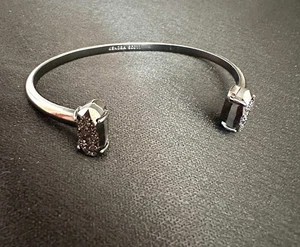 Kendra Scott Cuff Open Braselet Druzy / Black - Picture 1 of 3