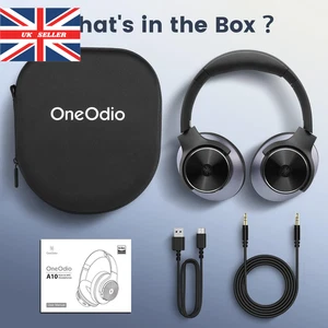 A10 Hybrid Active Noise Cancelling Kopfhörer 62 Stunden Spielzeit Kabellos Bluetooth - Bild 1 von 7