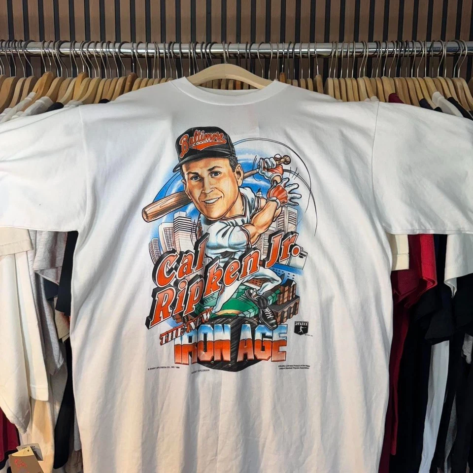 Vintage 1996 Baltimore Orioles Cal Ripken Jr The New Iron Age shirt VK01793 - Image 1 of 1
