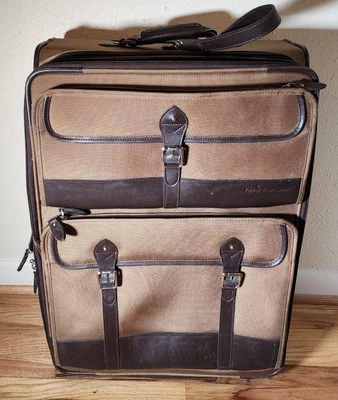 POLO RALPH LAUREN Brown Large Luggage Rolling Expandable Luggage 26 x 18 x 12 - Image 1 of 4