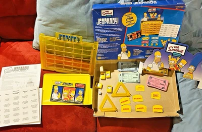 Vintage The Simpsons Edition Deluxe Jeopardy Game (2004) by Pressman Complete - Image 1 of 4
