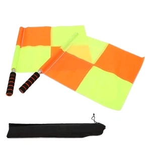 2x Premier Linesman Flaggen, Fußball Rugby Hockey Schiedsrichterfahnen (A46) - Bild 1 von 1
