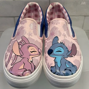 Disney Stitch & Angel Damen-Slipper Ground Up Canvas neu ohne Karton pink/blau 7,5 - Bild 1 von 6