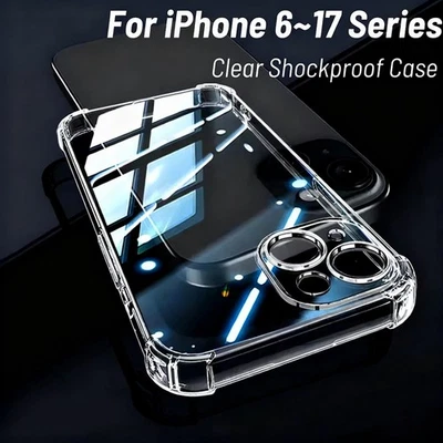 批发散装防震透明外壳 保护套 批量 适用于 iPhone 17 16 15 14 13 12 11 X — 第 1/4 张图片