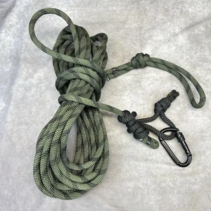 Tree Stand Safety Rope 35’ 1/2”dia Hunting Prusik Knot Carabiner  - Picture 1 of 1
