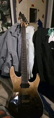 Электрогитара ESP LTD MH-1000HT черная выцветшая - Изображение 1 из 4