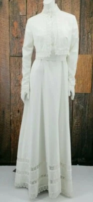 Maxi Vestido de Boda de Colección House of Bianchi Blanco Halter Bolero Boho Hippie Encaje Foto 1 de 4