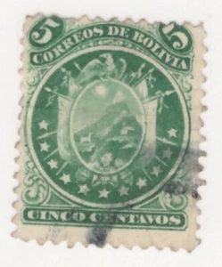 Bolivia Scott# 15 5c used -2 - Picture 1 of 1