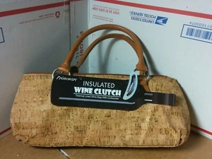 Isolierte Wein Clutch Tasche Getränk Eisgeschirr KORKENZIEHER NEU MIT ETIKETT NEU BRAUN GOLD - Bild 1 von 11