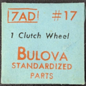 NOS NEW Genuine Bulova Cal. 7AD - Clutch Wheel - Vintage Watch Part #17 - Foto 1 di 2