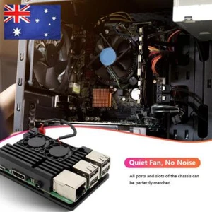 For Raspberry Pi 3 Model B B+ Aluminum Case with without Dual Cooling Fan - Afbeelding 1 van 13