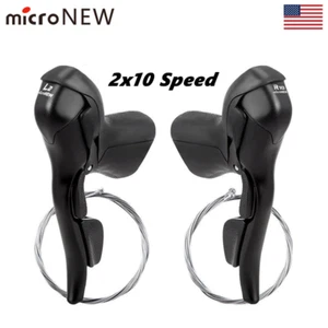 MicroNEW Road Bike Shifter 2x10s Shifter Compatible For Shimano 2x10s Series - Picture 1 of 4