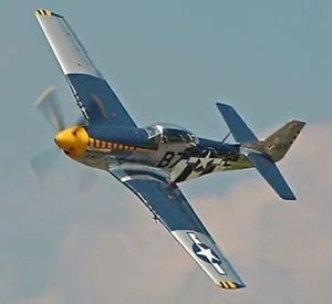 P-51-D Bald Eagle Airplane Mahogany Kiln Wood Model Large New - Bild 1 von 1