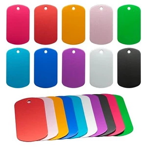 Anodized Aluminum Engraving Blank Tags Stamping Blanks 50 Pack Random Color - Picture 1 of 7