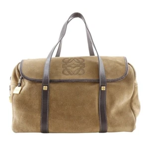 LOEWE anagram Handbag vintage beige Suede Women - Picture 1 of 11