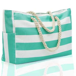 UK Extra Large Beach Waterproof Bags Tote Bag with Zip for Travel Swim for Women - Picture 1 of 26