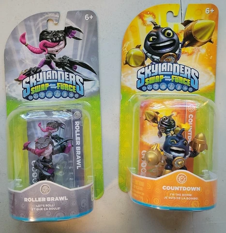 SKYLANDERS SWAP FORCE ACTIVISION ROLLER BRAWL & COUNTDOWN FIGURES! E28 Cover