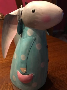 PAPE Osterhase Osterfigur Dekohase Metall 25 cm hoch Osterdeko Hase Ostern NEU - Bild 1 von 2