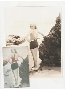 VINTAGE ARCADE EXHIBIT CARD MASTER FILE 8 X 10 / FANCY BATHERS #2 PIN-UP 1940 - Picture 1 of 3