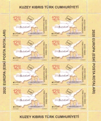 2020  - EUROPA (HISTORICAL POSTAL ROUTES)  - TURKISH CYPRUS - UMM BLOCK - Image 1 of 2