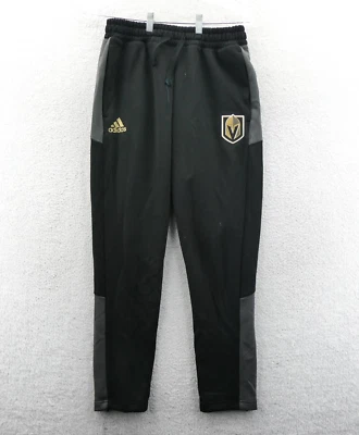 Pantalones deportivos negros medianos de Las Vegas Golden Knights para hombre Adidas pantalones nuevos Foto 1 de 4