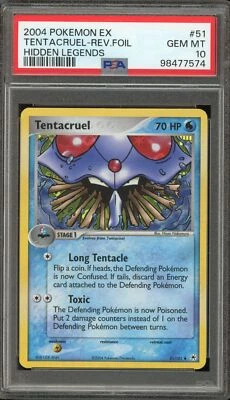 Pokemon Tentacruel EX Hidden Legends Reverse Holo #51 PSA 10 Gem Mint - Image 1 of 2
