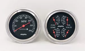1947 1948 1949 1950 1951 1952 1953 Chevy Truck 5" Gauge Dash Panel Set Black - Picture 1 of 6