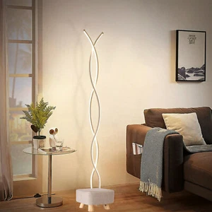 LED Modern Spiral Floor Lamp Twist Standing Lamp Corner Floor Lamp for Bedroom - Picture 1 of 12