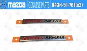 Mazda Genuine CX-3 CX-5 CX-8 100th Anniversary Rear Ornament Badge 2 QTY Set - Picture 1 of 9