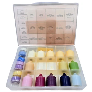Partylite 2004 Fragrance Sampler Votive Tealight Plastic Box Of 20 Total Candles - Picture 1 of 9
