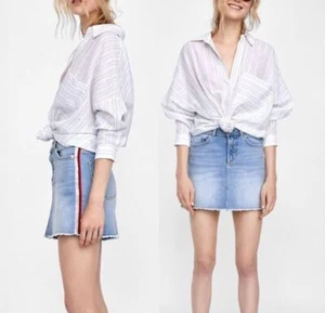 Zara Jeans-Minirock mit Seitenstreifen M - Bild 1 von 9