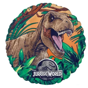 Dinosaur Party Supplies Jurassic World Dominion Round Foil Balloon Birthday TREX - Picture 1 of 2