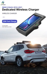 10W QI Car Wireless Charger Center Console Charging Pad For BMW X3 X4 2018-2022 - Imagen 1 de 21