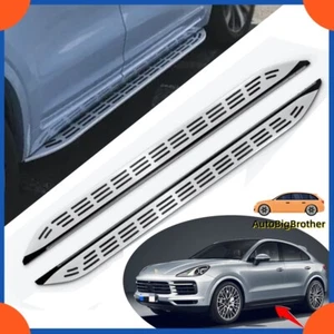 Running Boards Side Steps Nerf Bar Fits for Porsche Cayenne 2018+ 2021 2022 2023 - Picture 1 of 12