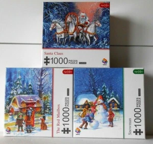 ROMPECABEZAS - ROMPECABEZAS ROMPECABEZAS PANAL APRENDIENDO NAVIDAD LOTE DE 3 - 1000 PCS - NIP! - Imagen 1 de 3