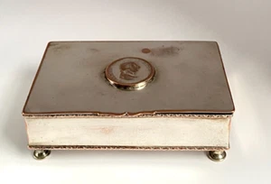 Antik um 1790 alte Sheffield Silber Teller Tabakdose George III Münzeinsatz Deckel - Bild 1 von 20